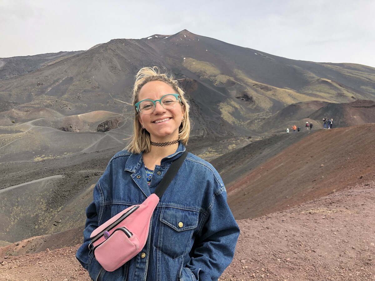 Marisa Pecoraro on Mt. Etna 